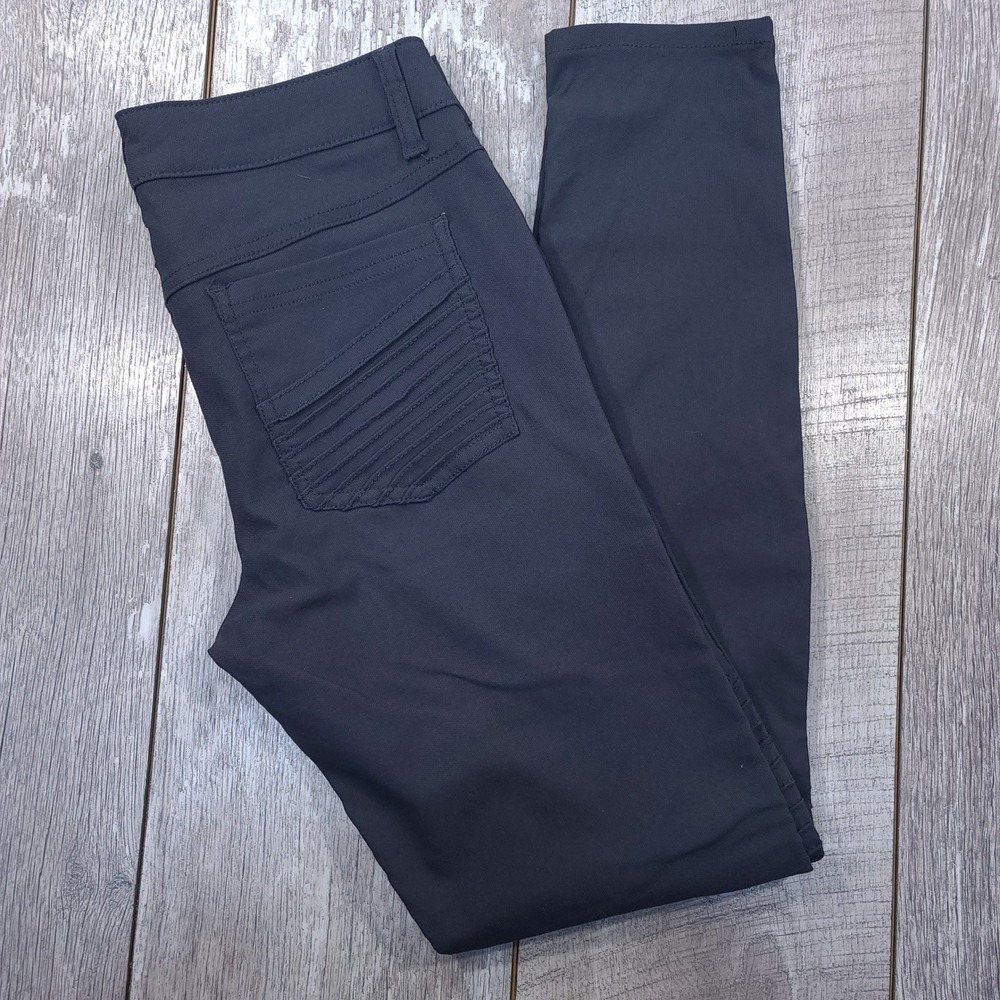 Prana Brenna Pants Womens 4 Gray Moto Knee Performance Stretch Hiking Travel